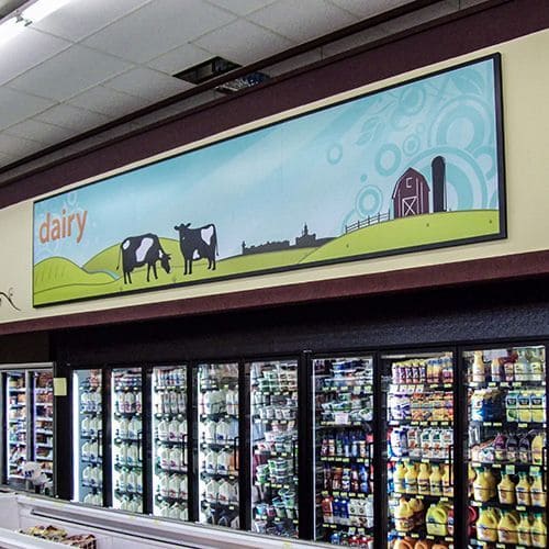 dairy interior signage