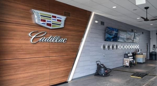 elco cadillac service interior signage