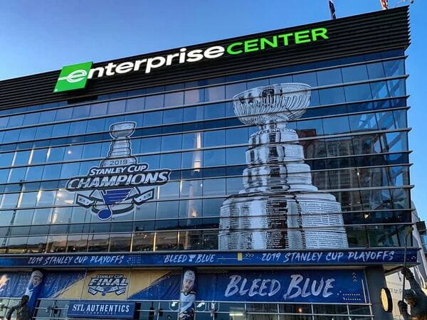 enterprise center front architectural signage companies