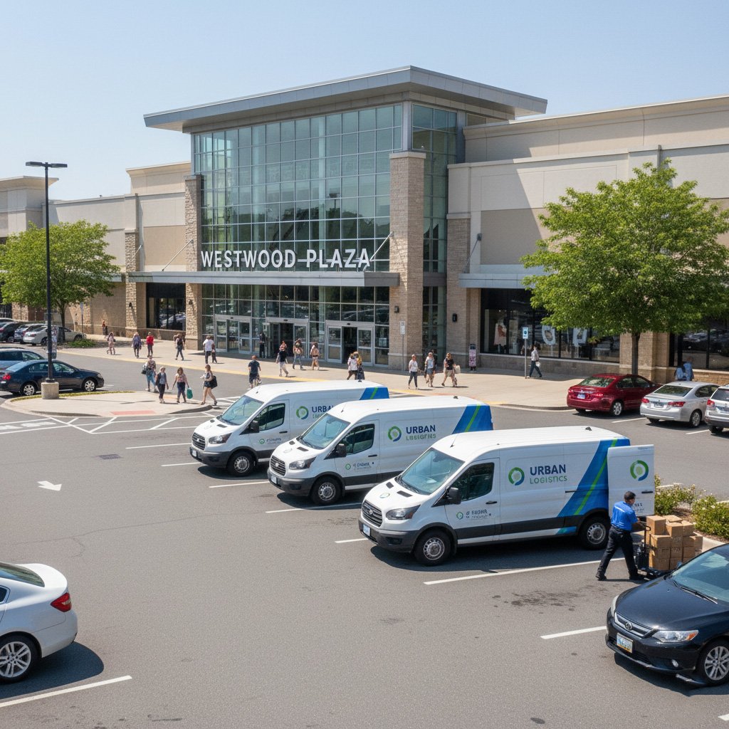 Fleet vehicles positioned in high-traffic locations to maximize impressions, engagement, and ROI from marketing graphics.