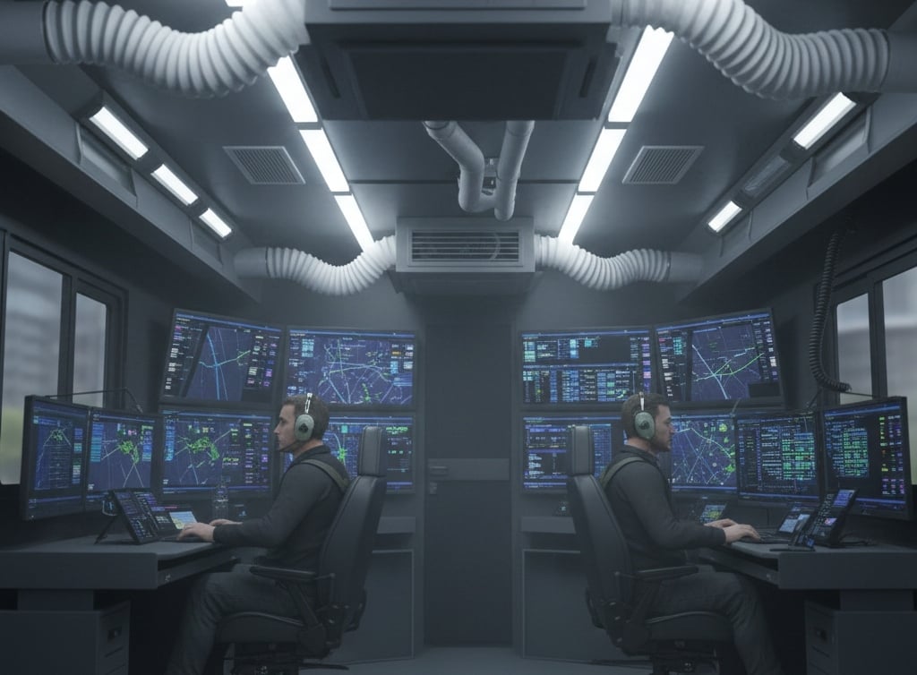  HVAC system installation in mobile command center for temperature and air quality