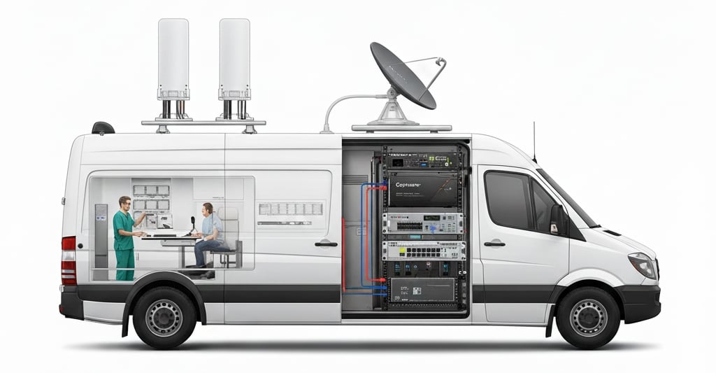  Secure network connectivity for mobile healthcare vehicle medical devices