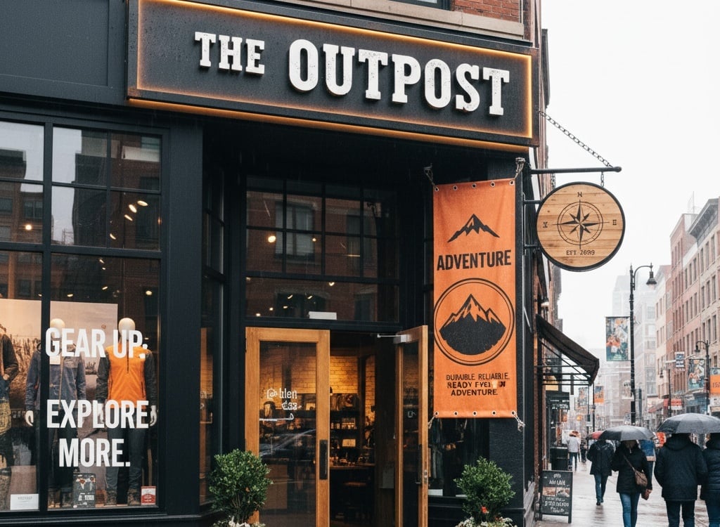 Durable outdoor graphics with high visibility designed to withstand weather conditions and enhance brand recognition.