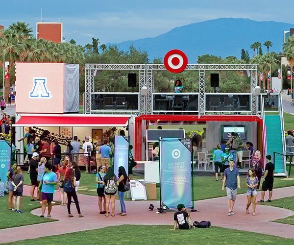 conex container experiential product display