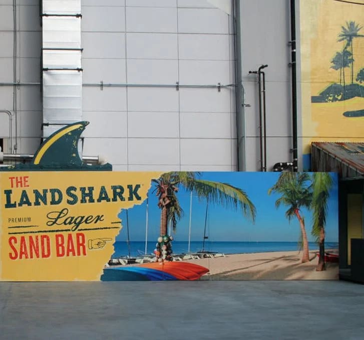 the landshark sandbar custom signage