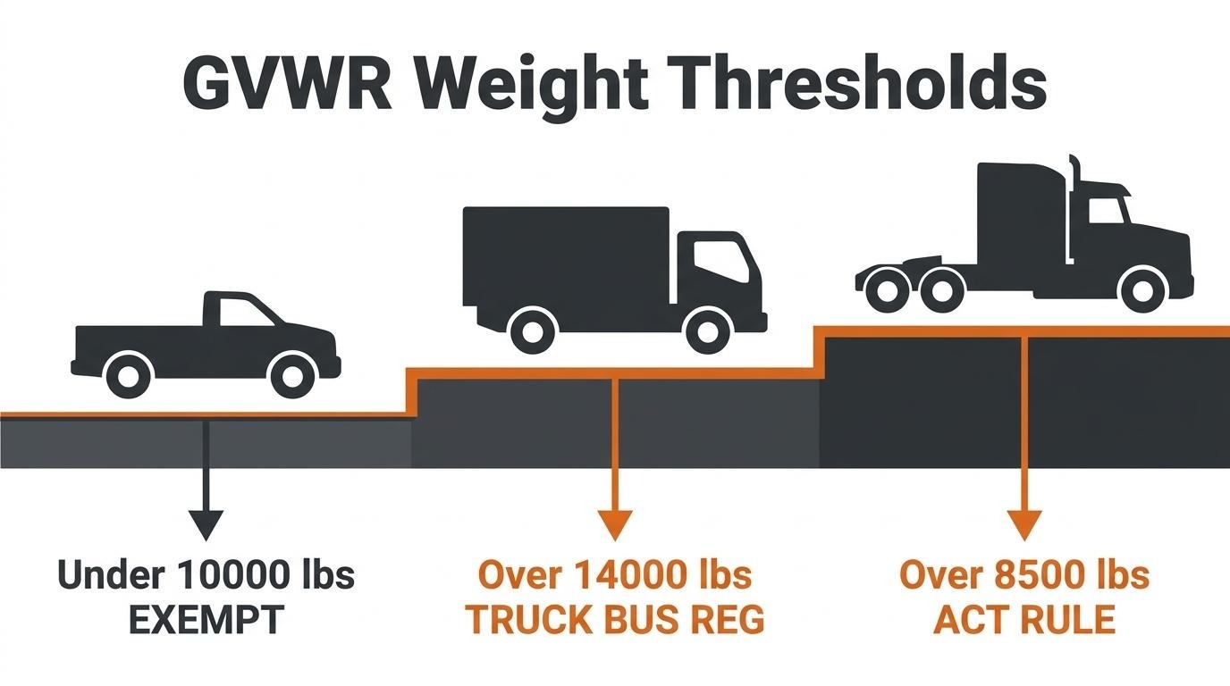 infographic of GVWR Weight Thresholds