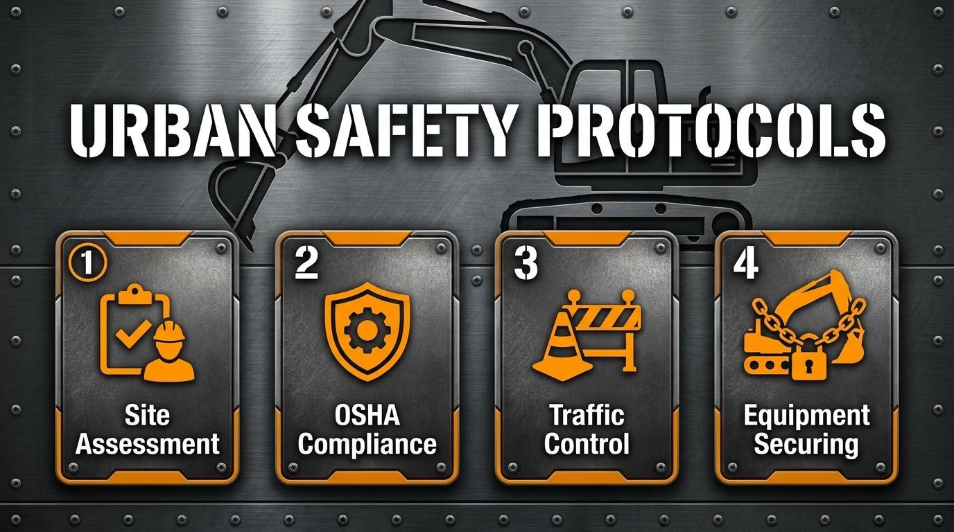 Infographic of urban safety protocols