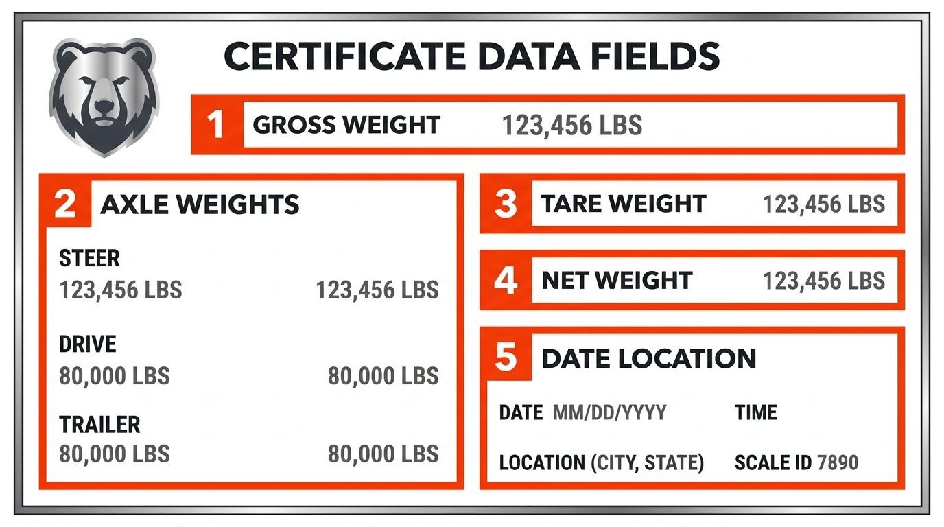 Infographic of certificate of data fields