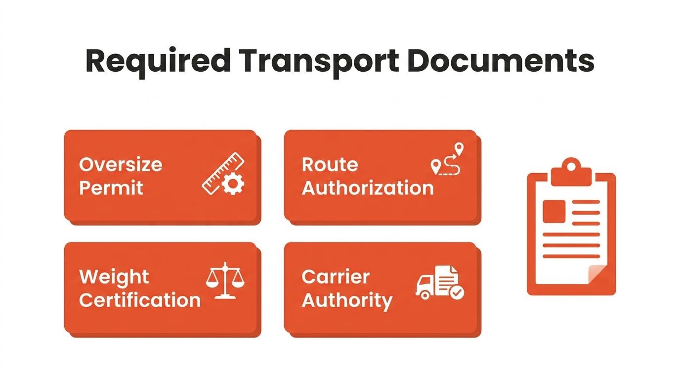 infographic of required transport document
