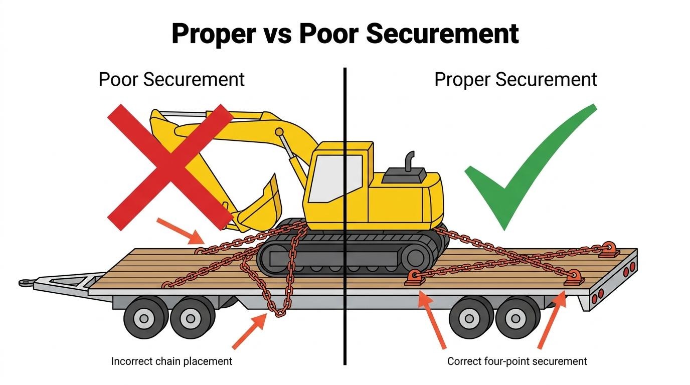 infographic of proper vs poor securement