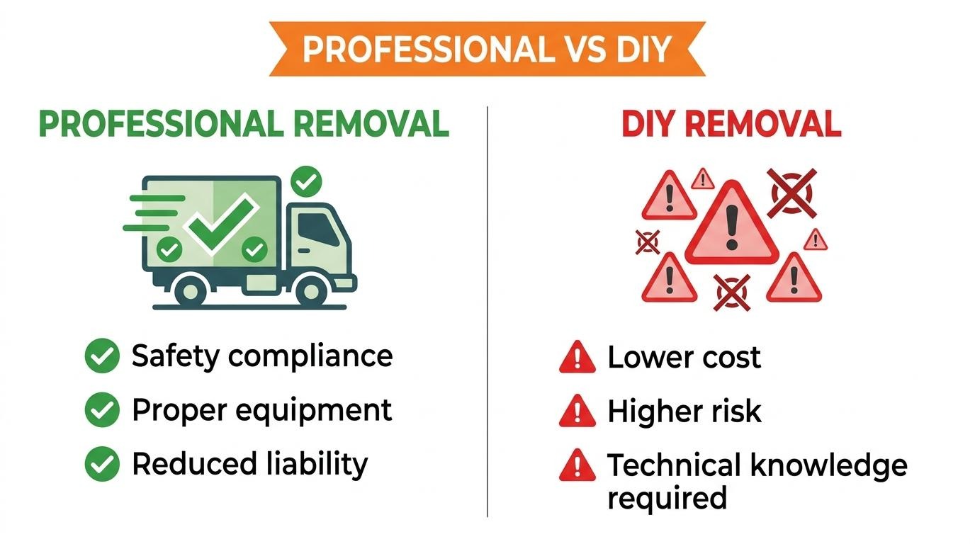 infographics of professional vs diy