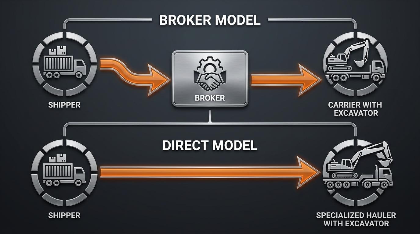 infographic of broker model and direct model