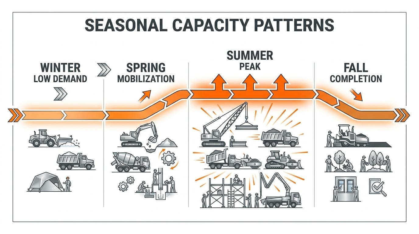 infographic of seasonal capacity patterns