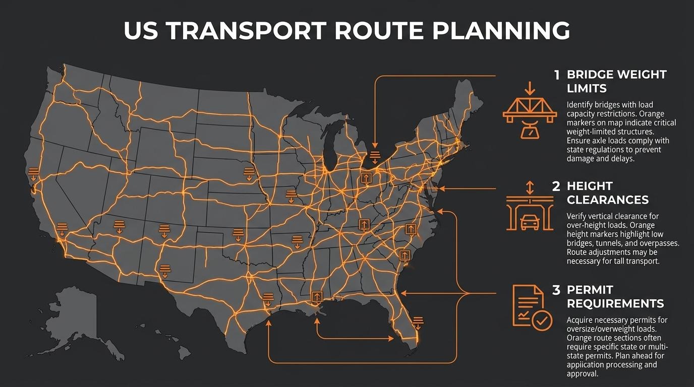 us transport route planning
