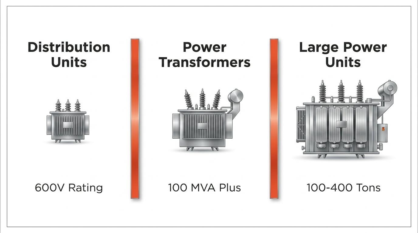 distribution units, power transformers, large power units