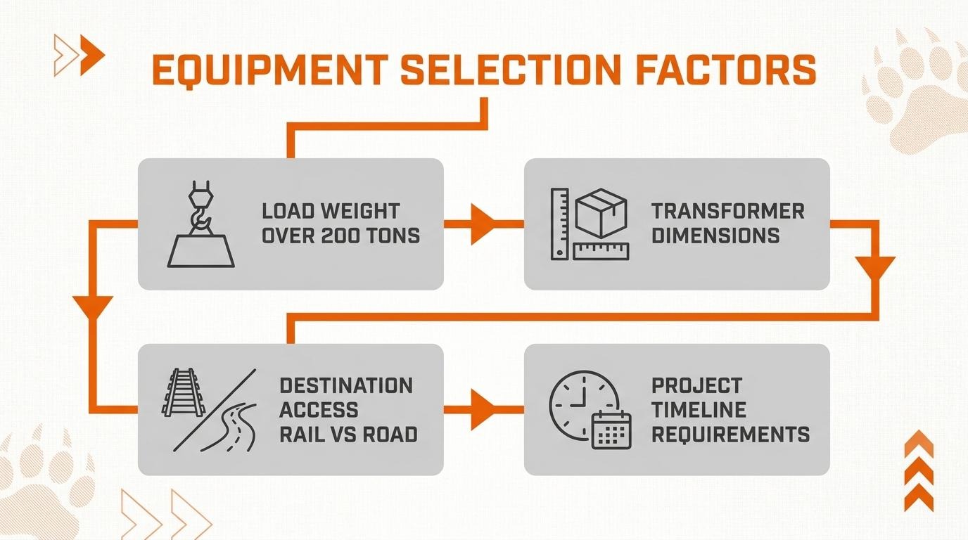 infographic of equipment selection factors