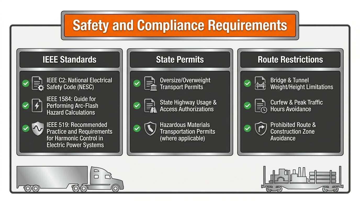 infographic of safety and compliance requirements