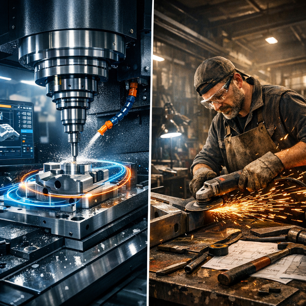 What Is the Difference Between CNC Machining and Manual Fabrication?