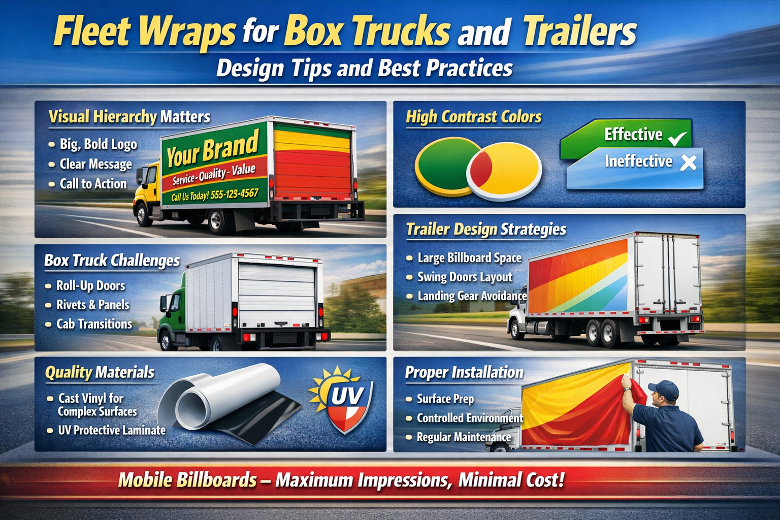 Fleet Wraps for Box Trucks and Trailers: Design Tips and Best Practices