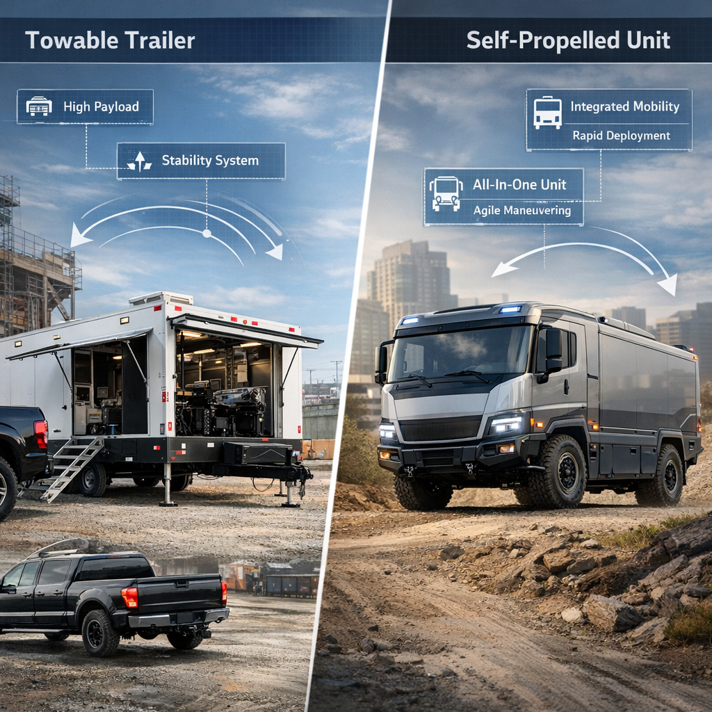 What Are the Differences Between a Towable Trailer and a Self-Propelled Unit?