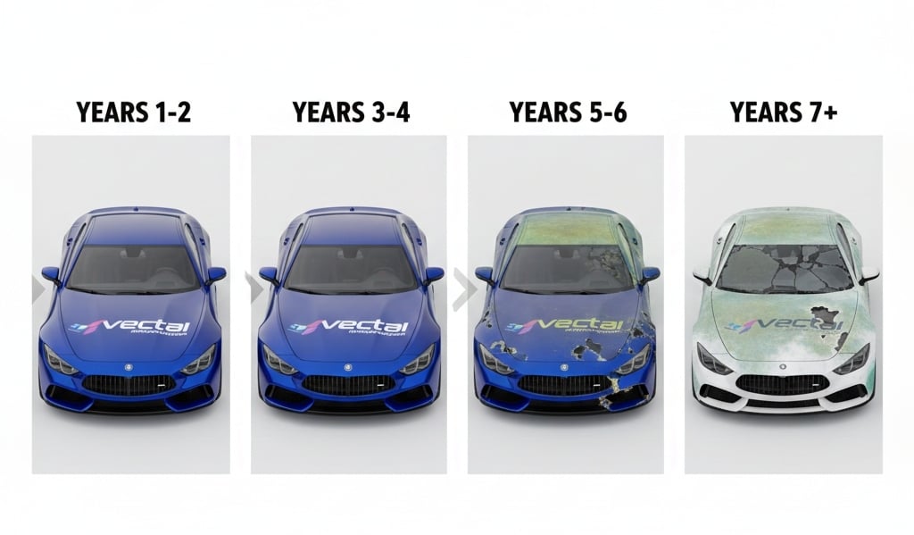Timeline for Vinyl Car Wrap Lifespan