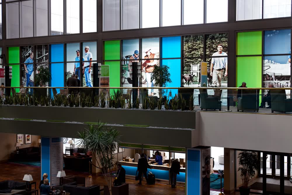hotel lobby window graphics