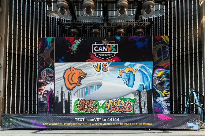 large format silicone edge graphics display