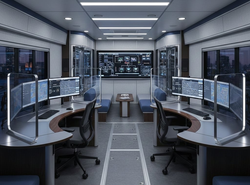 Modular Interior Layouts for Flexible Mobile Command Unit Design