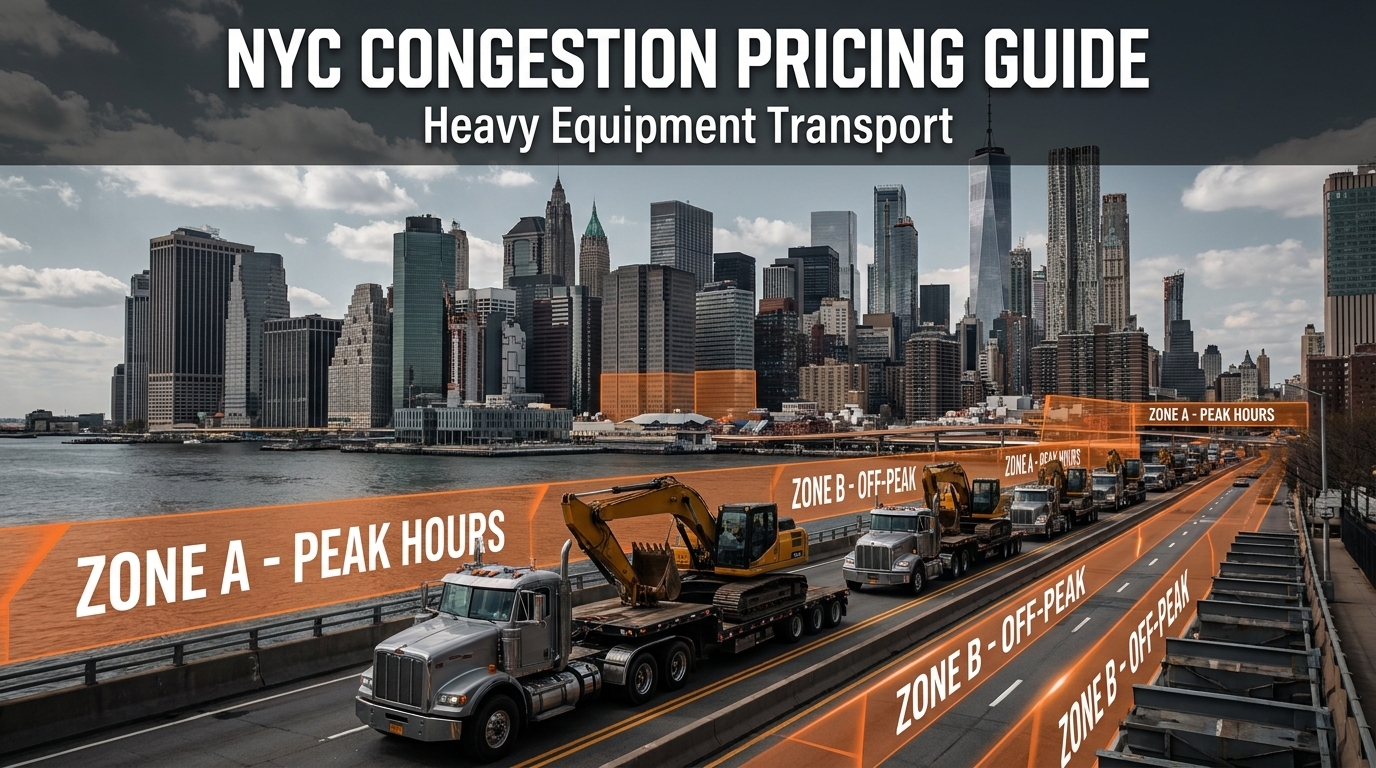 Navigating New York City Congestion Pricing with Excavator Loads