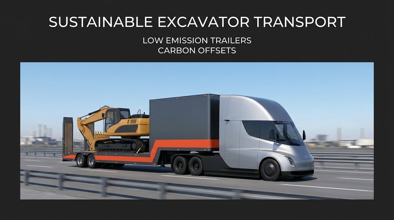 Sustainable Excavator Transport: Low‑Emission Trailers & Carbon Offsets