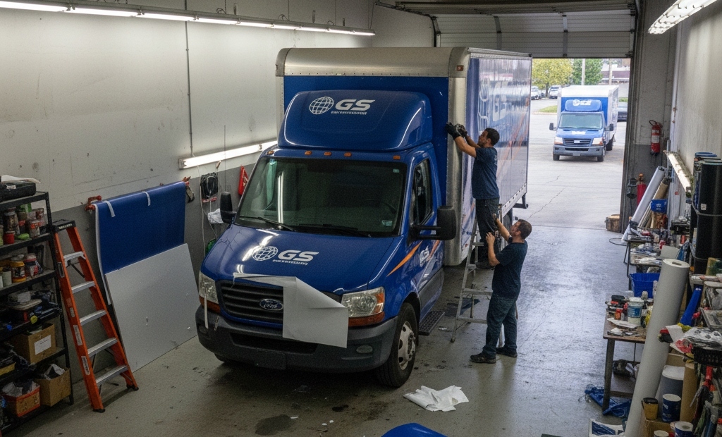 Small vehicle wrap shop with limited capacity for large fleet projects