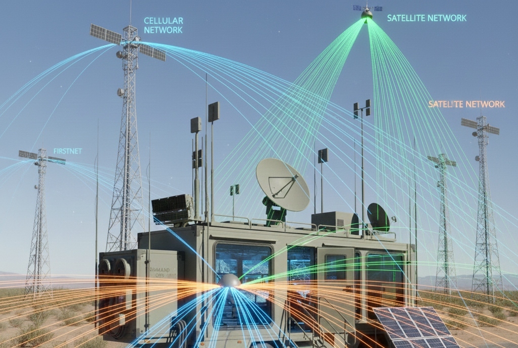 Multi-layered connectivity for mobile command center uptime