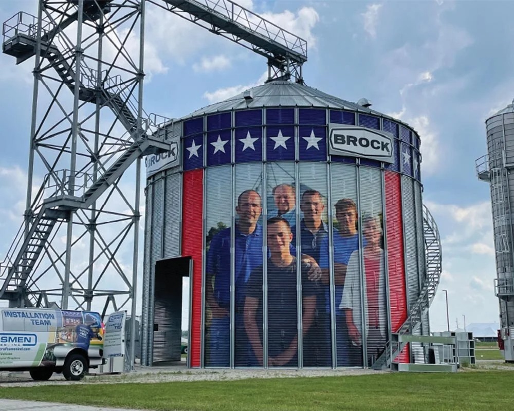 Indoor Outdoor Graphics Building Wraps Silo