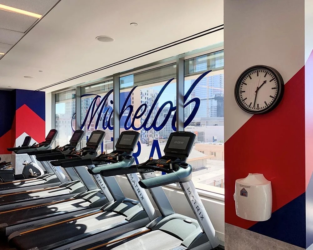 Mich Ultra Fitness Center Window Wall Graphics resized