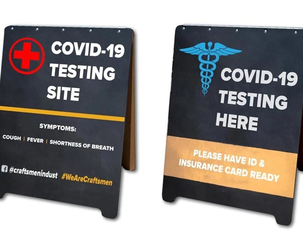covid 19 testing site signage 1