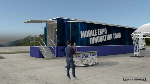 exterior footprint mobile expo conference trailers
