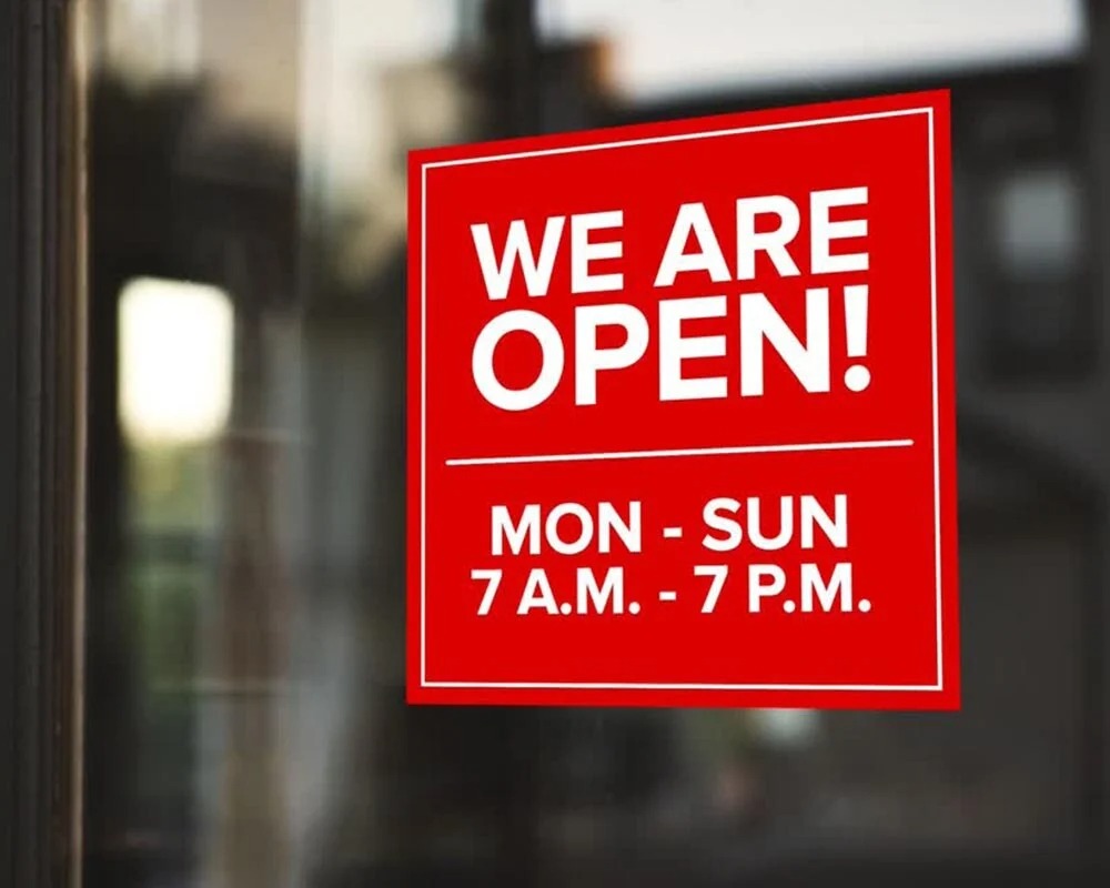 shop store door sign covid safety graphics