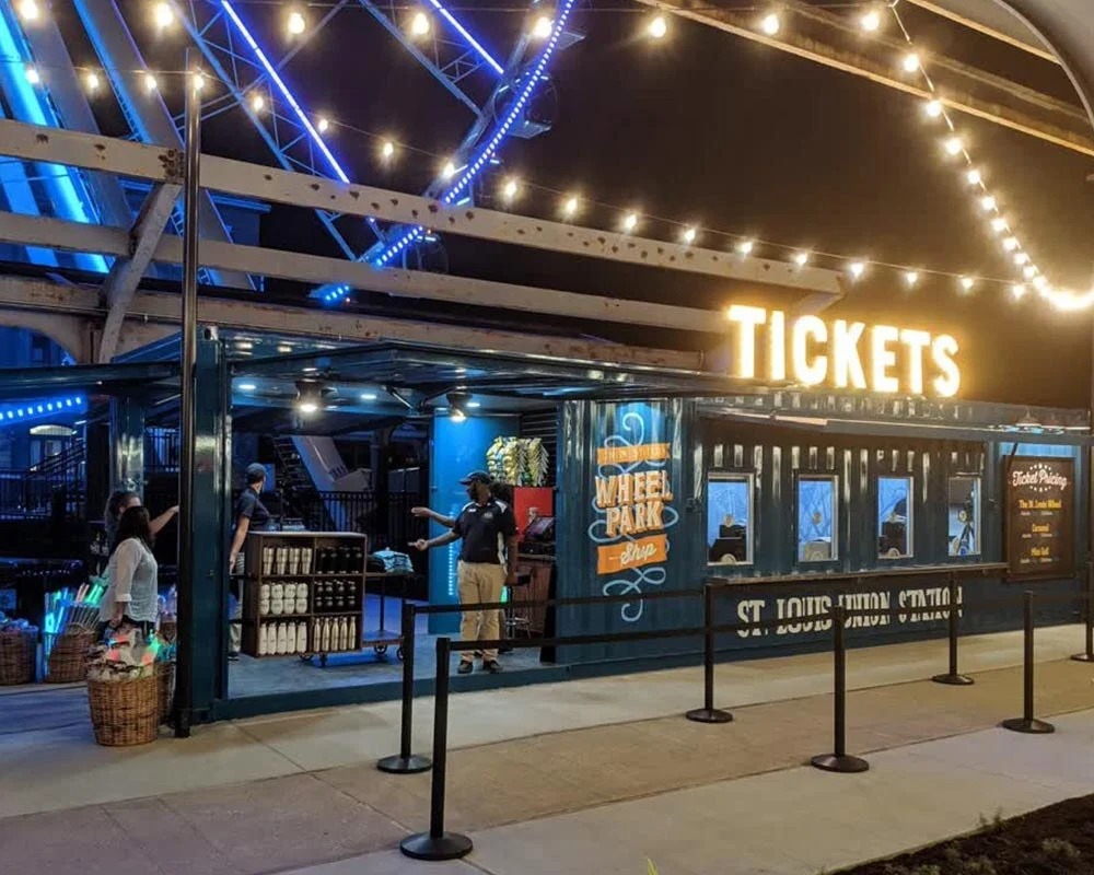 ticket booth retail graphics