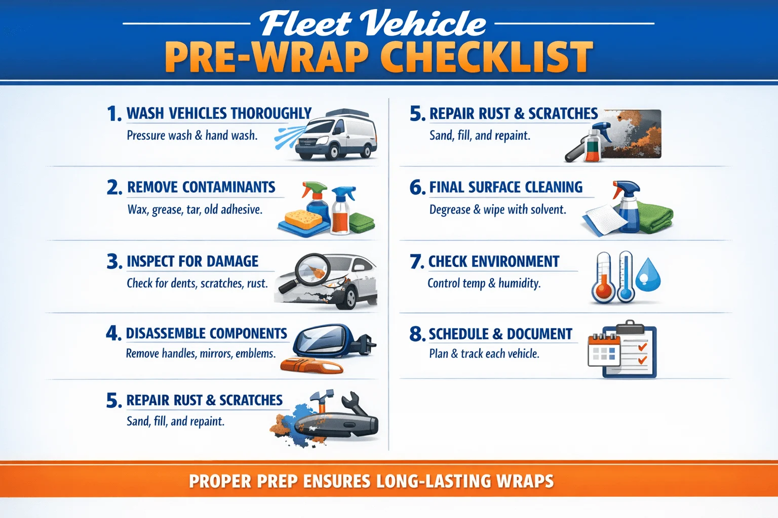 fleet vehicle wrap prep checklist
