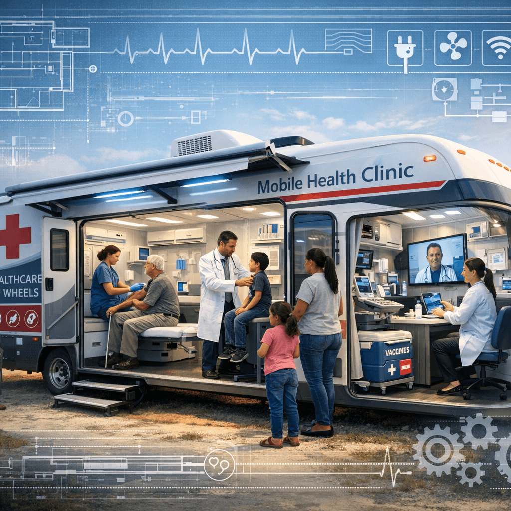 mobile clinic rv tech interior community outreach