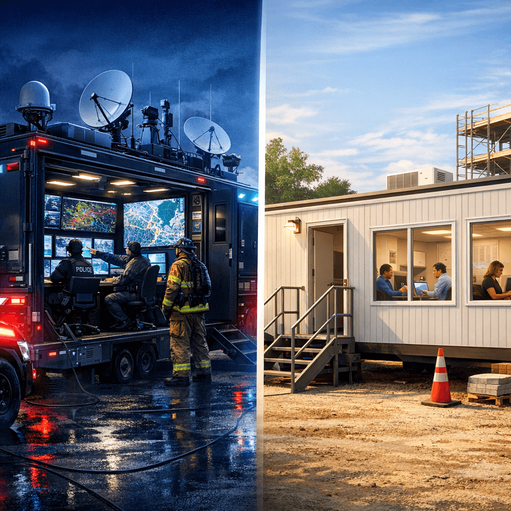 mobile command center vs mobile office trailer