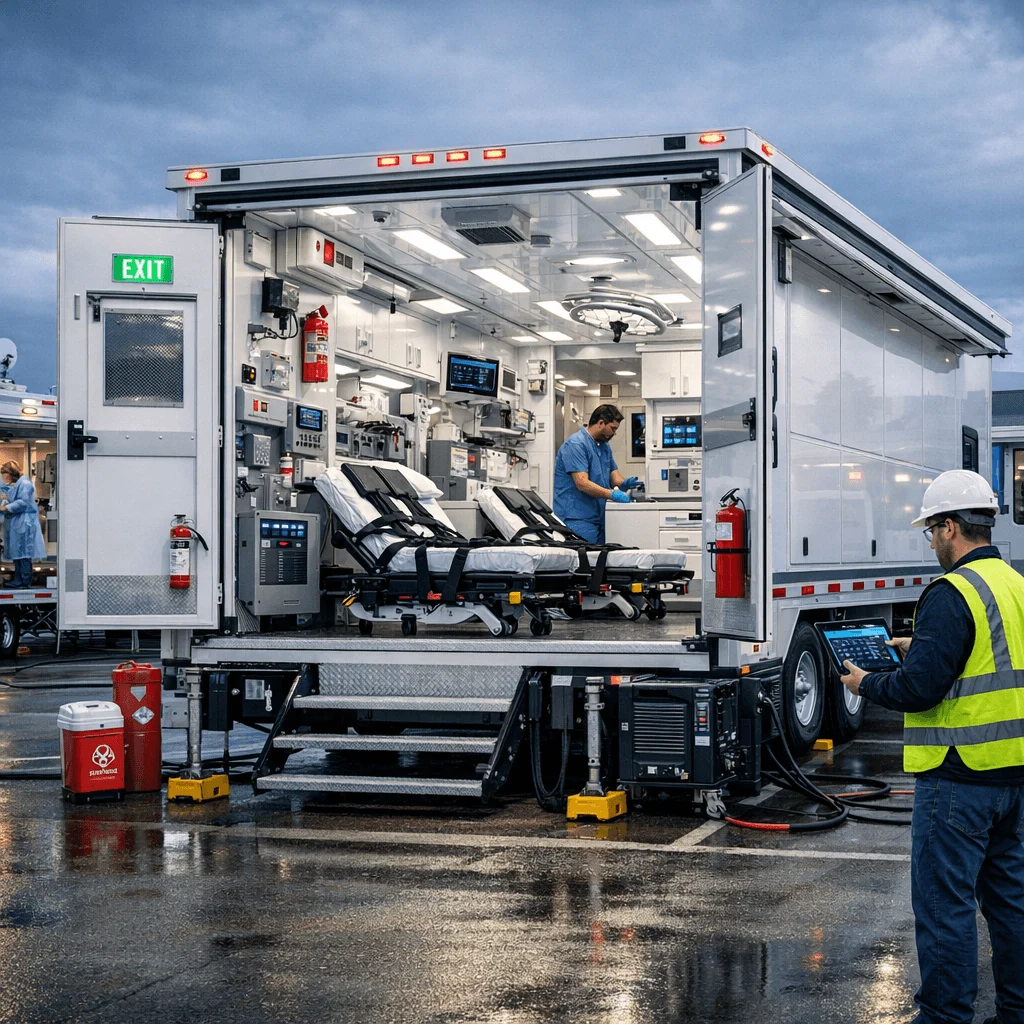 mobile medical safety comparison at hospital campus
