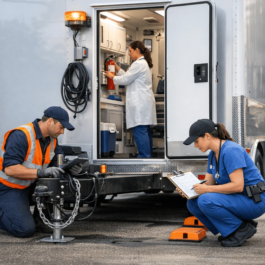 mobile medical trailer safety inspection