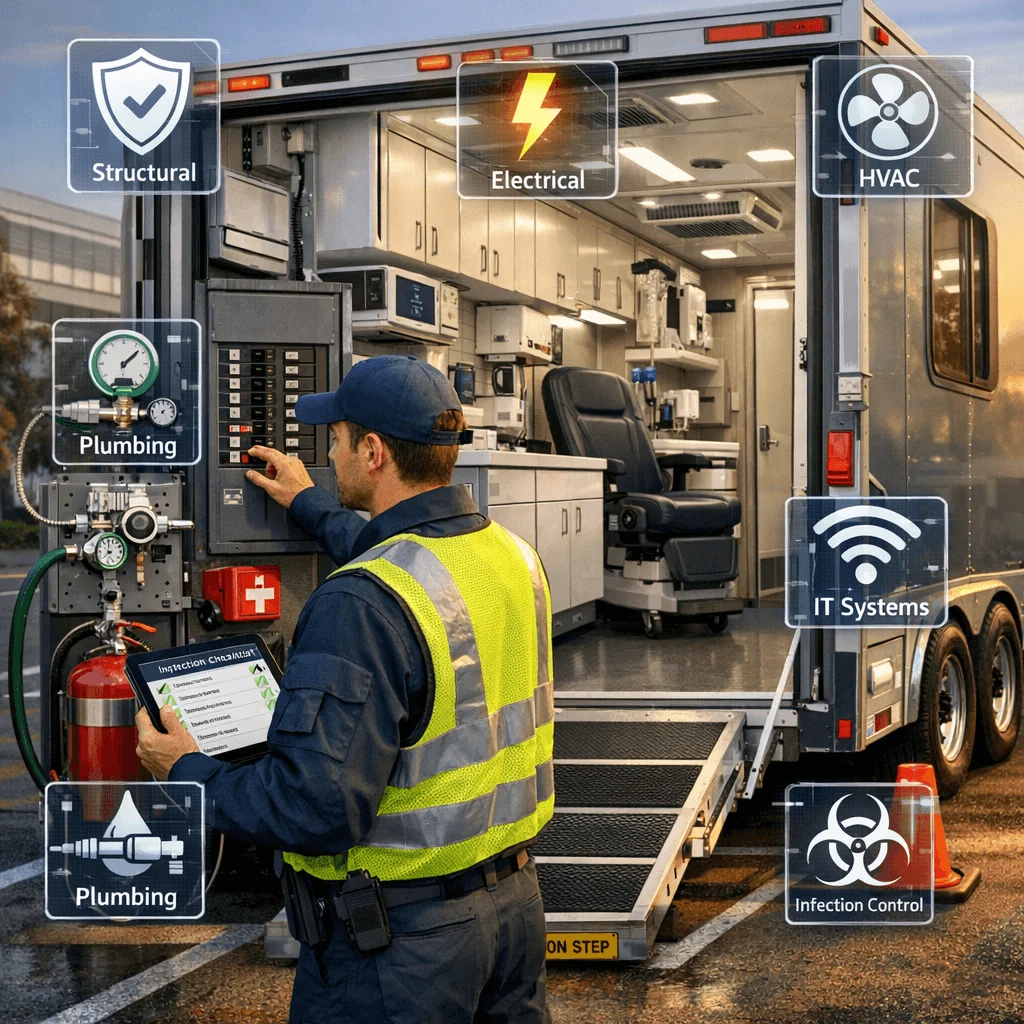 mobile medical trailer safety inspection