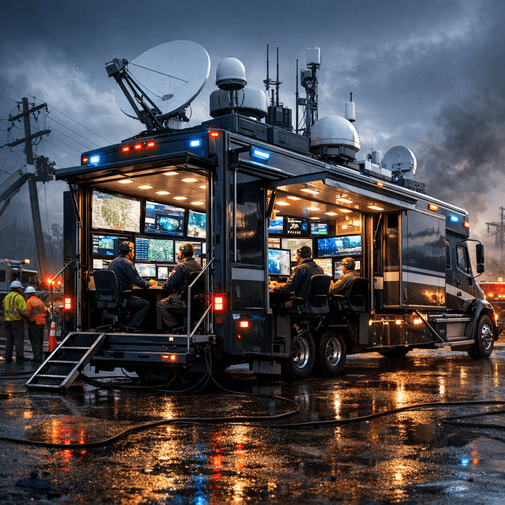 modern command center vehicle emergency response scene