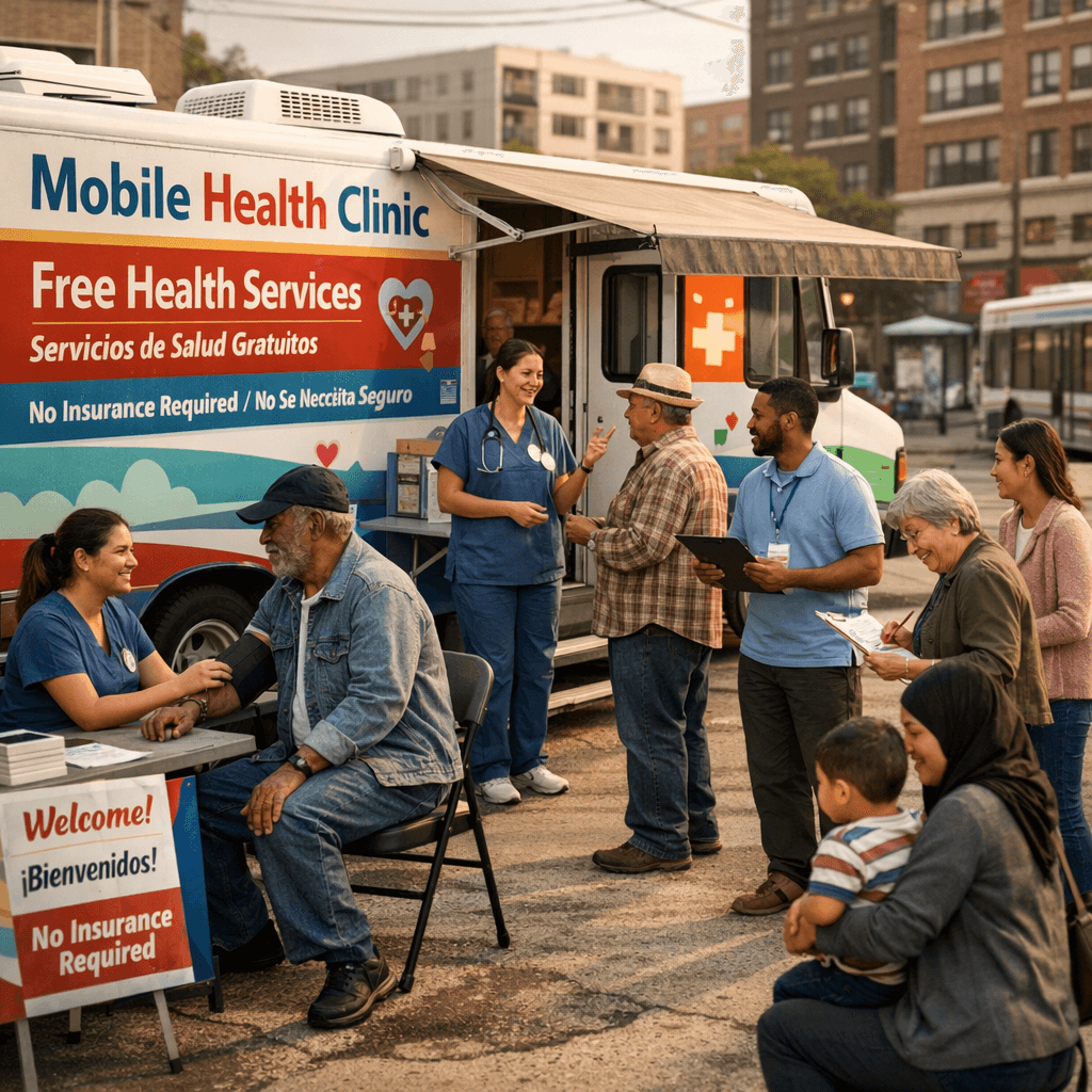 modern health clinic outreach urban neighborhood