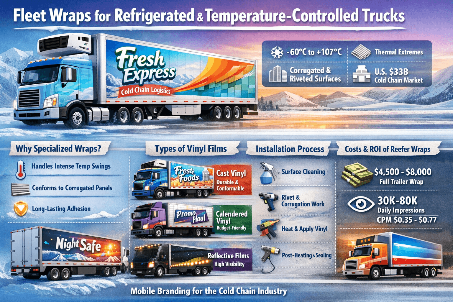 refrigerated truck fleet wrap installation guide