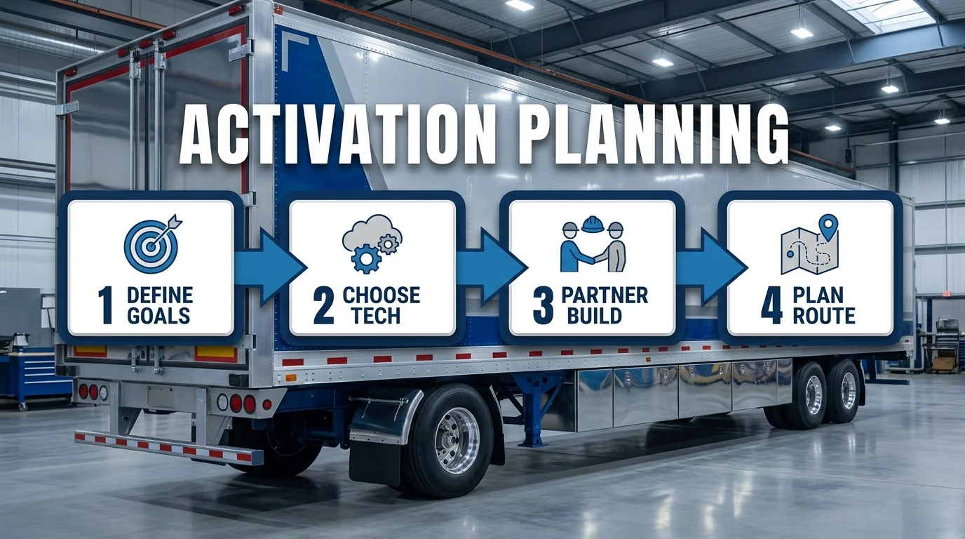 Four-step tech activation plan: define goals, choose technology, partner on the build and plan the route.